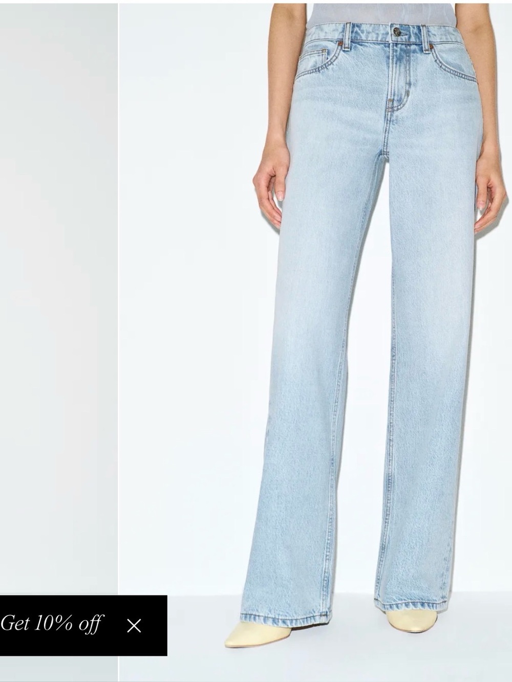 Reformation Cary Low Rise Slouchy Wide Leg Jeans Blue - Size 34